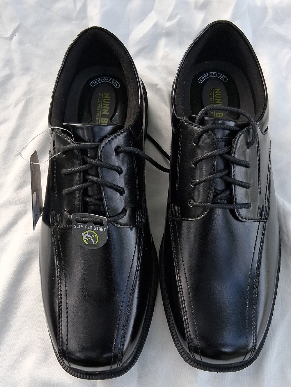 Nunn Bush Men's Black Lace-Up Oxford Dress Shoes